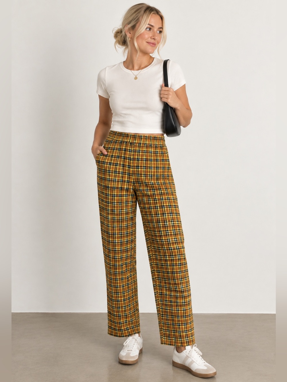 Urban Outfitters Yellow Plaid Pants XS